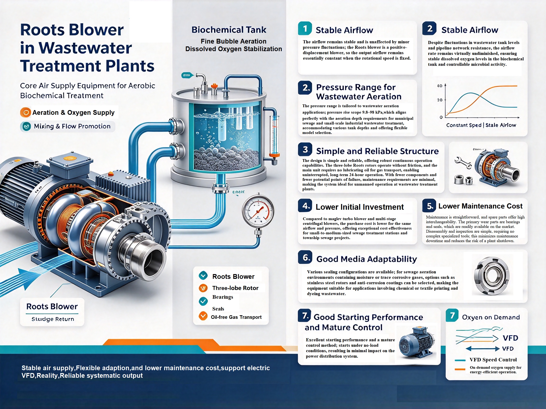 roots blower for wastewater treatment